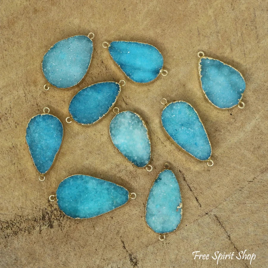 108 Natural Sunstone Apatite & Druzy Mala Bead Necklace - Image 5