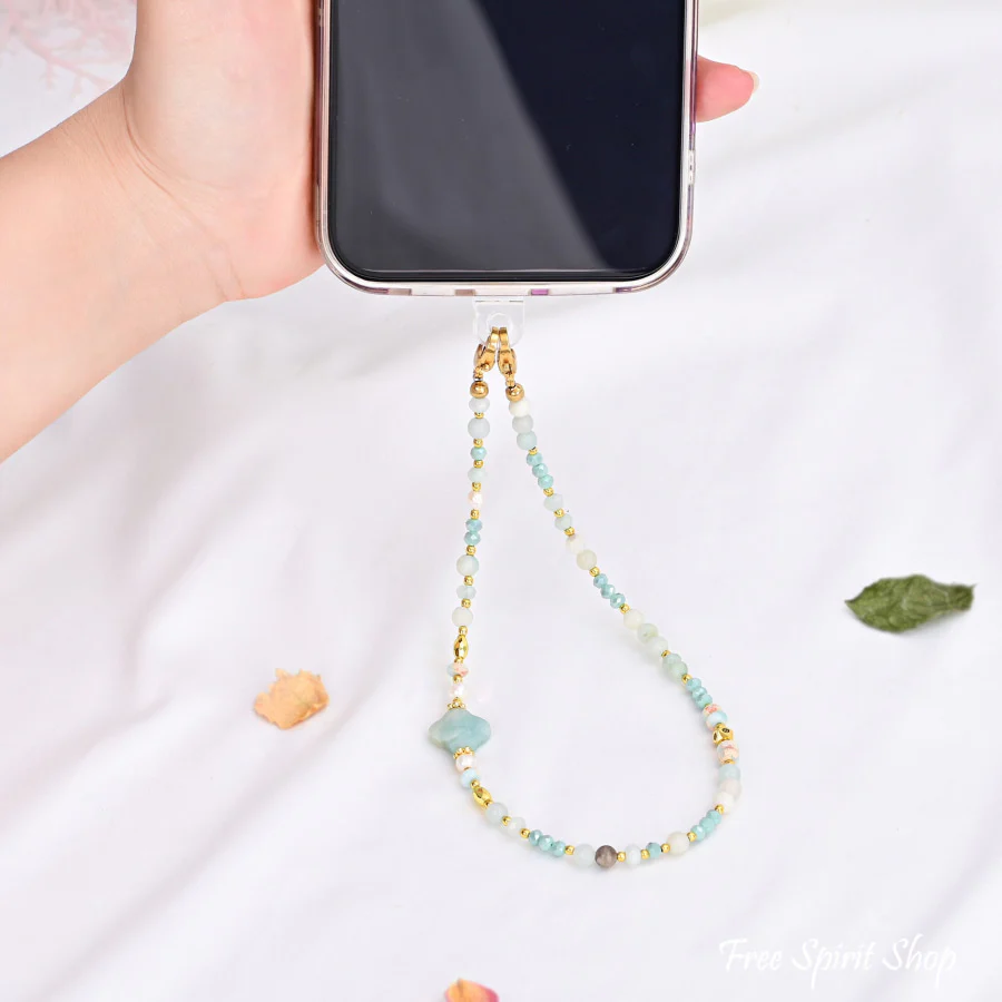 4-in-1 Natural Amazonite Clover Beaded Chain - Image 4