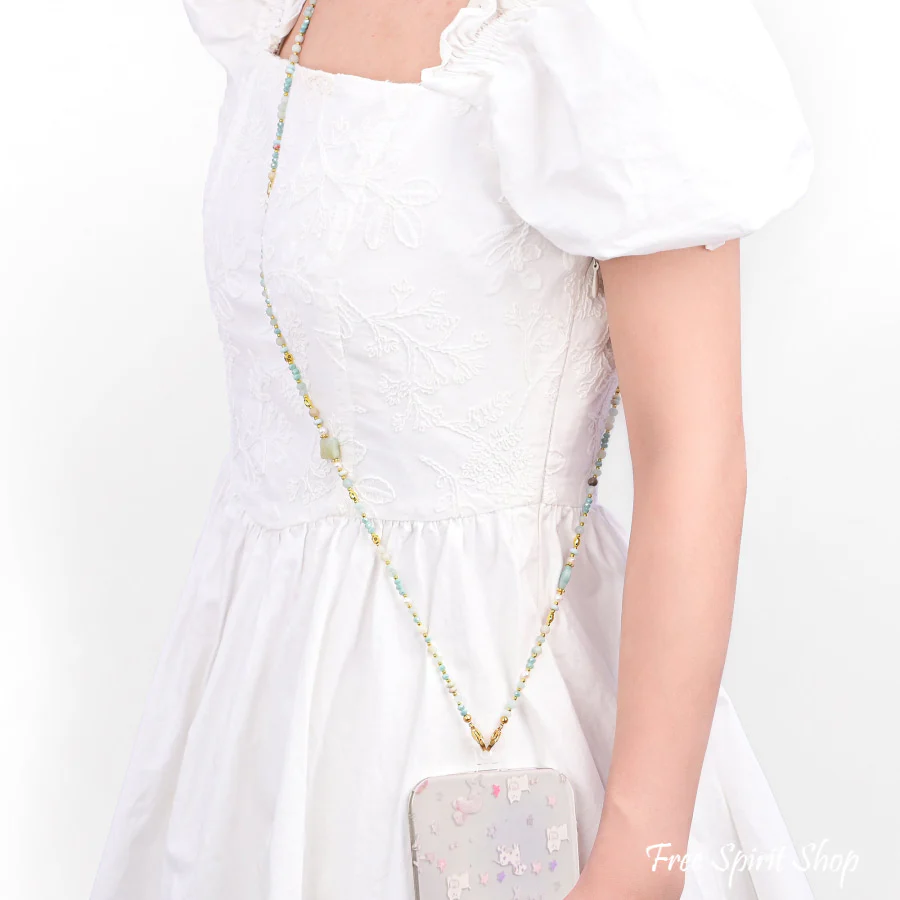 4-in-1 Natural Amazonite Clover Beaded Chain - Image 5