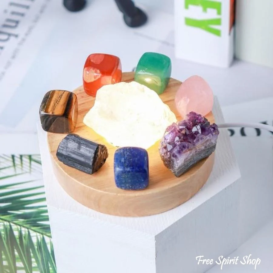 7 Chakra Energy Balancing Crystal Lamp - Image 5