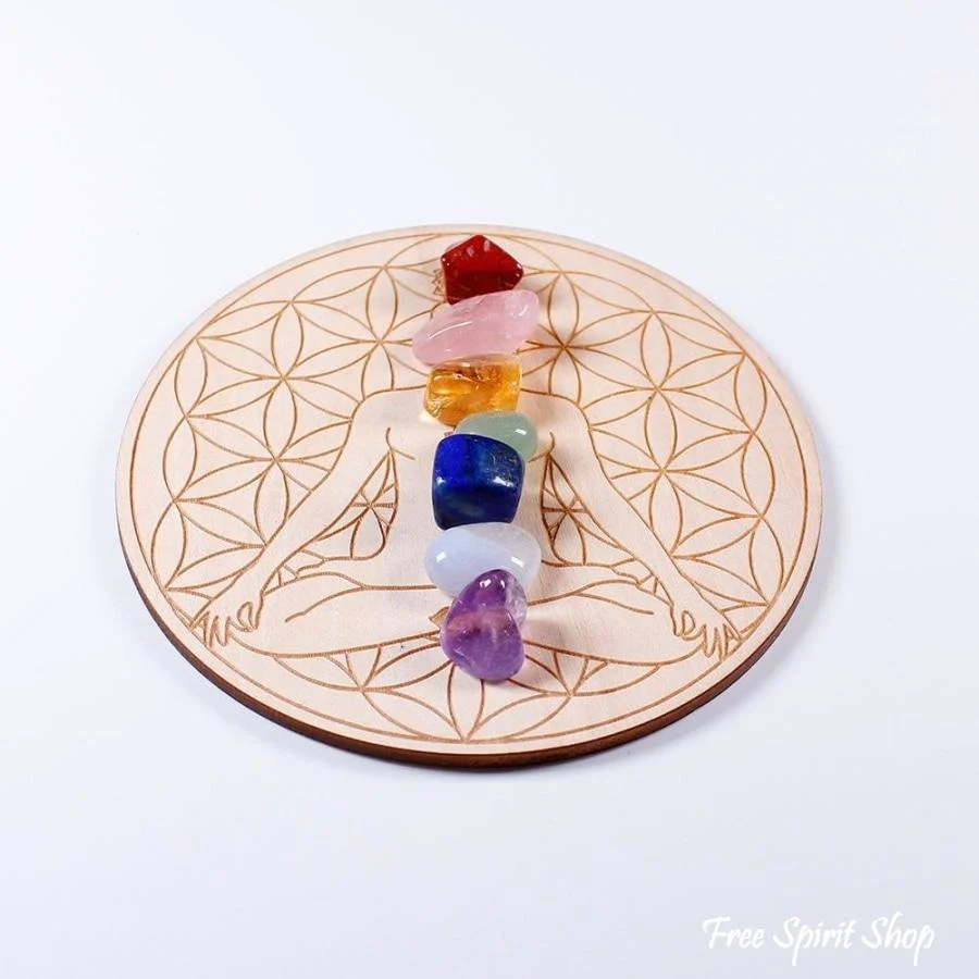 7 Natural Chakra Healing Crystal Grid Set - Image 3