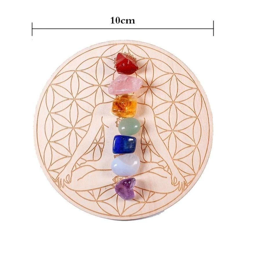 7 Natural Chakra Healing Crystal Grid Set - Image 8
