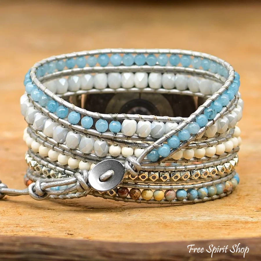 Amazonite & King Jasper Bead Samsung / Garmin Watch Band - Image 4