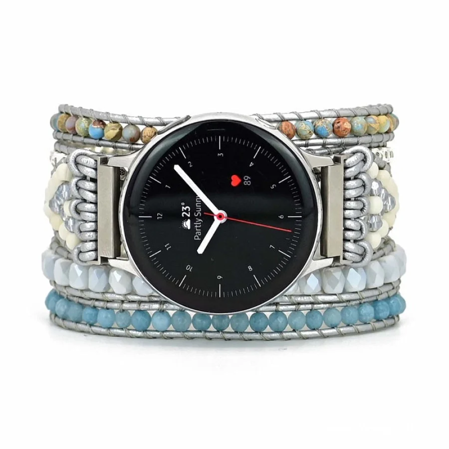 Amazonite & King Jasper Bead Samsung / Garmin Watch Band - Image 5