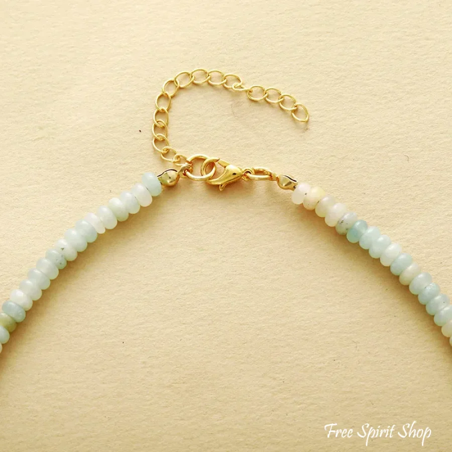 Amazonite & Turquoise Bead Choker Necklace - Image 5