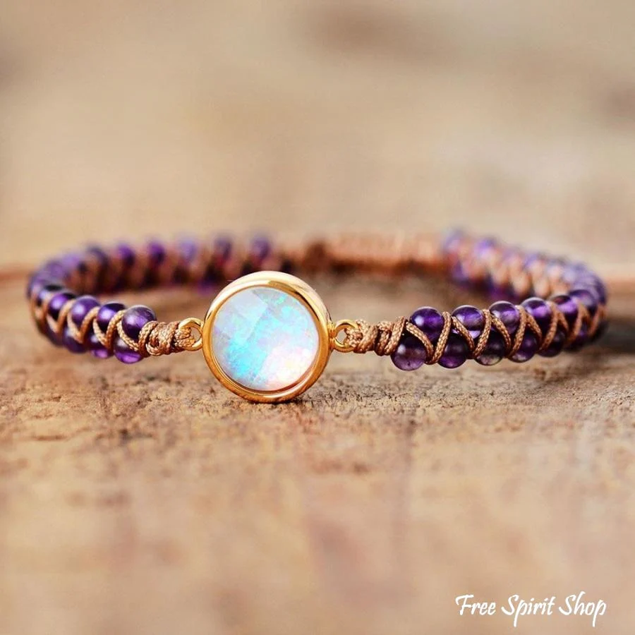 Amethyst & Opal Friendship Bracelet