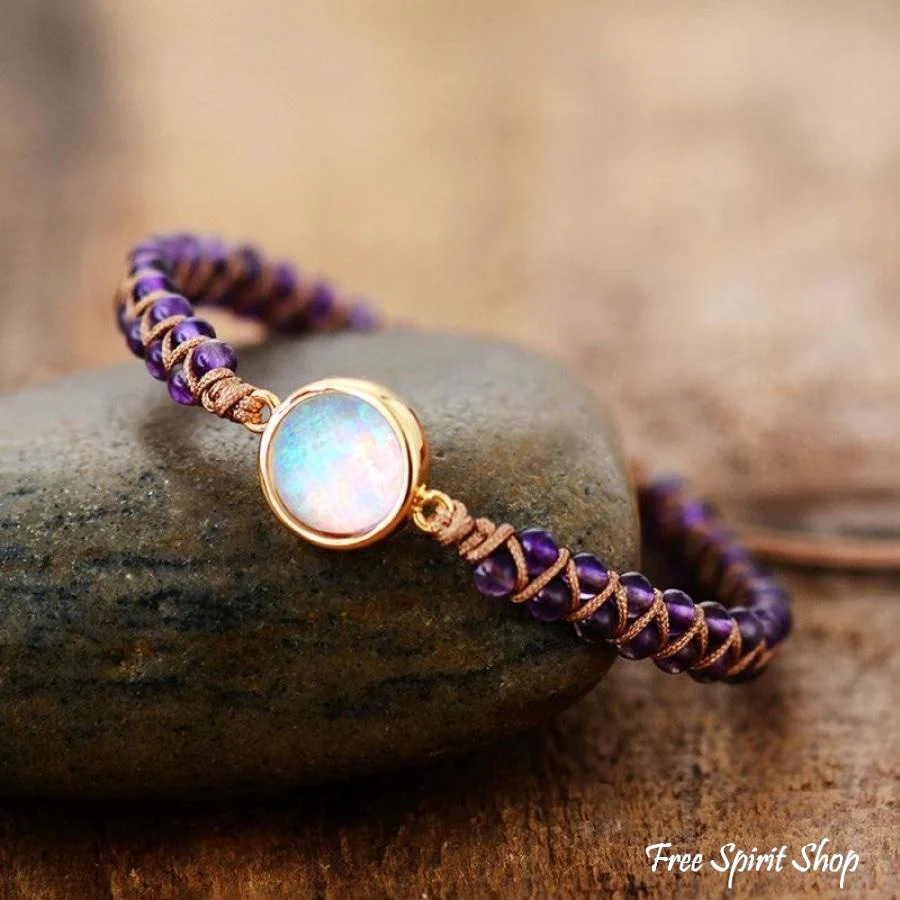 Amethyst & Opal Friendship Bracelet - Image 5
