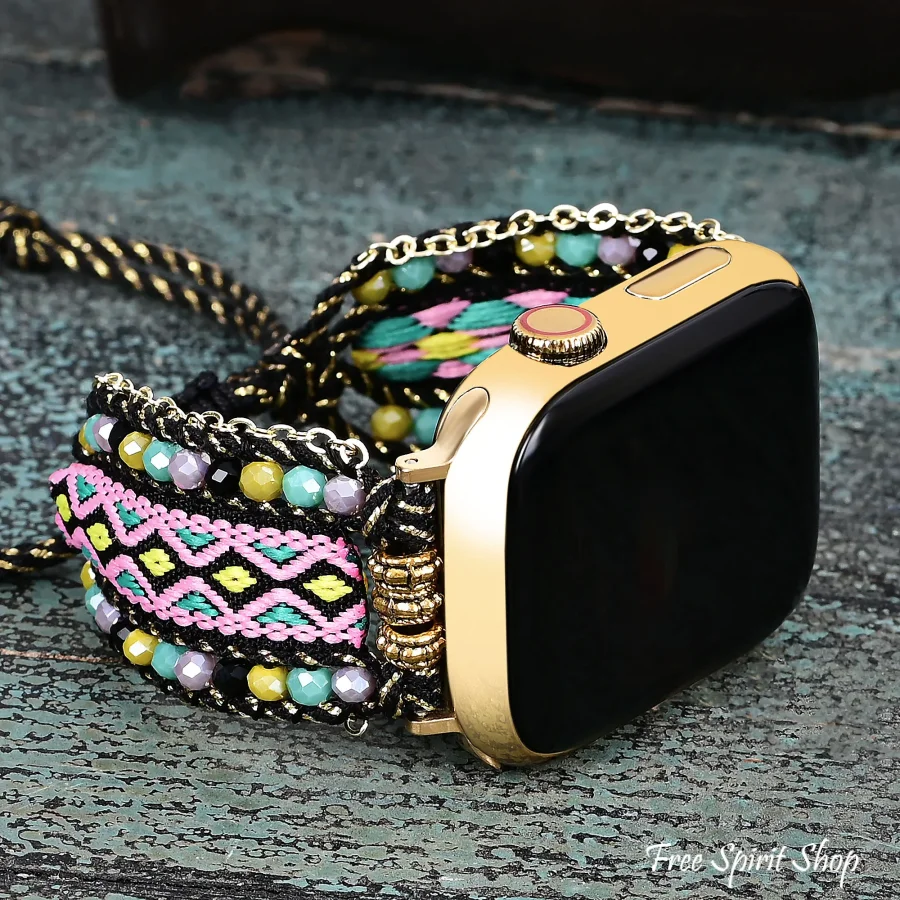 Aztec Dream Beaded Nylon Apple Watch Band