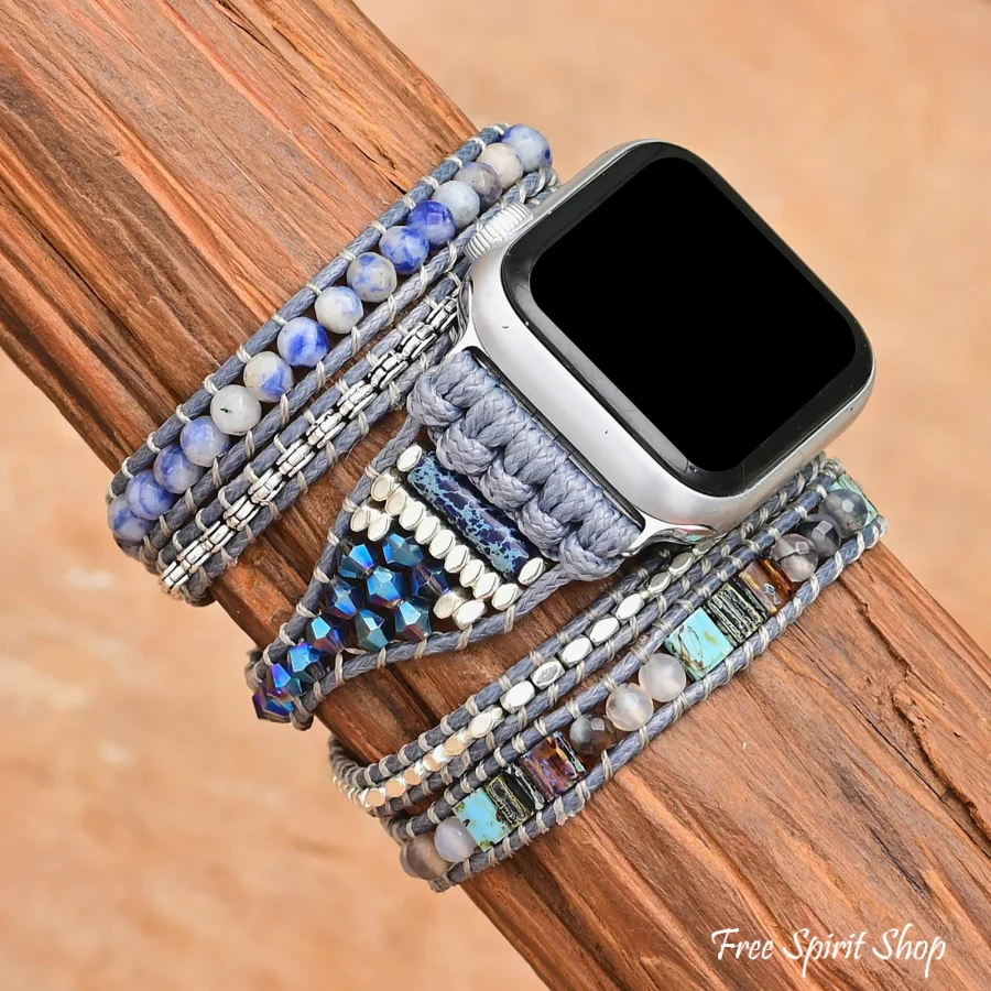 Blue Sodalite & Mixed Beads Apple Watch Band - Image 2