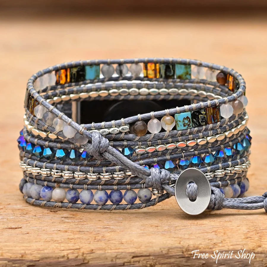 Blue Sodalite & Mixed Beads Apple Watch Band - Image 5