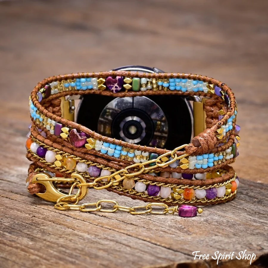 Bohemian Google Pixel Watch Band With Miyuki Beads - Image 2