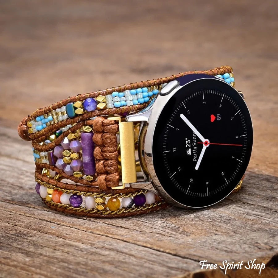 Bohemian Google Pixel Watch Band With Miyuki Beads - Image 3