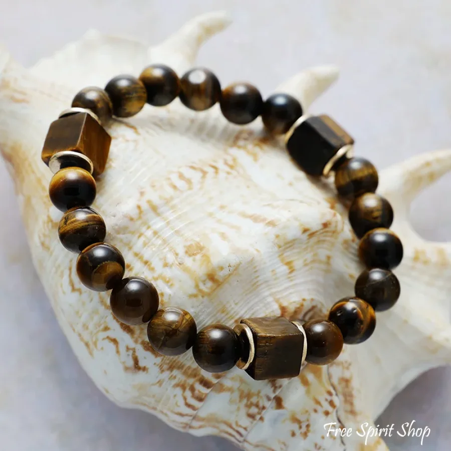 Bold Tiger’s Eye Beaded Bracelet – Strength & Confidence - Image 2