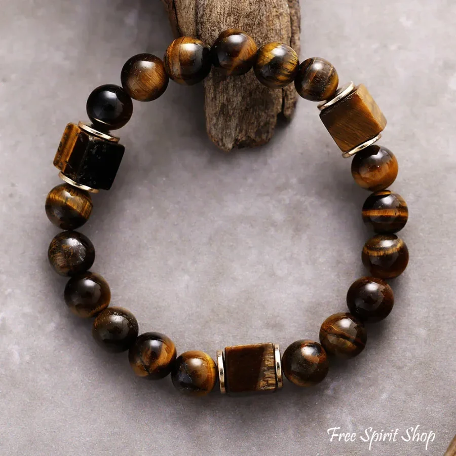 Bold Tiger’s Eye Beaded Bracelet – Strength & Confidence - Image 3