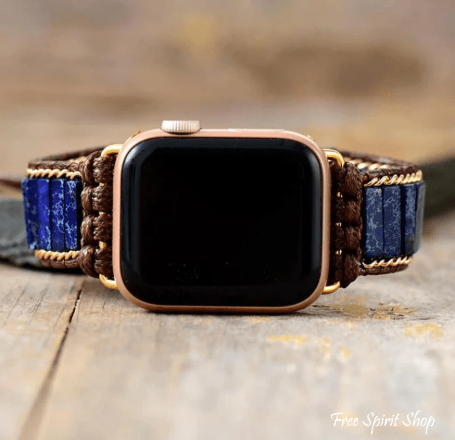 Dark Blue Jasper Tube Apple Watch Band - Image 3