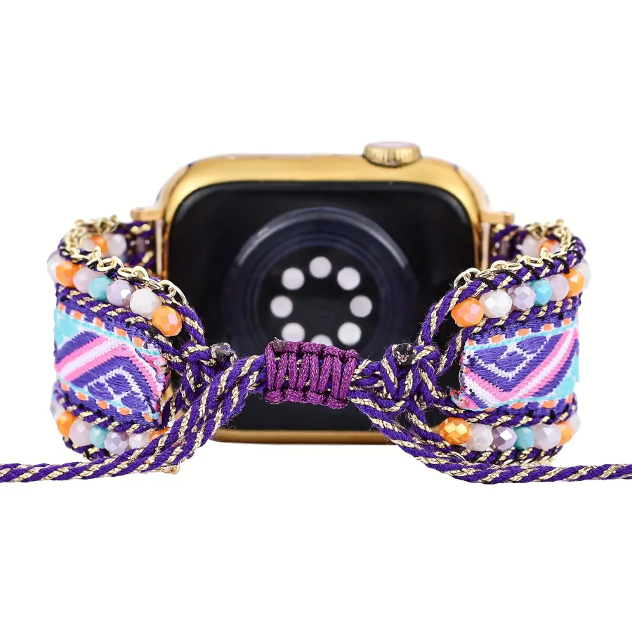 Desert Bloom Beaded Nylon Apple Watch Band - Image 5