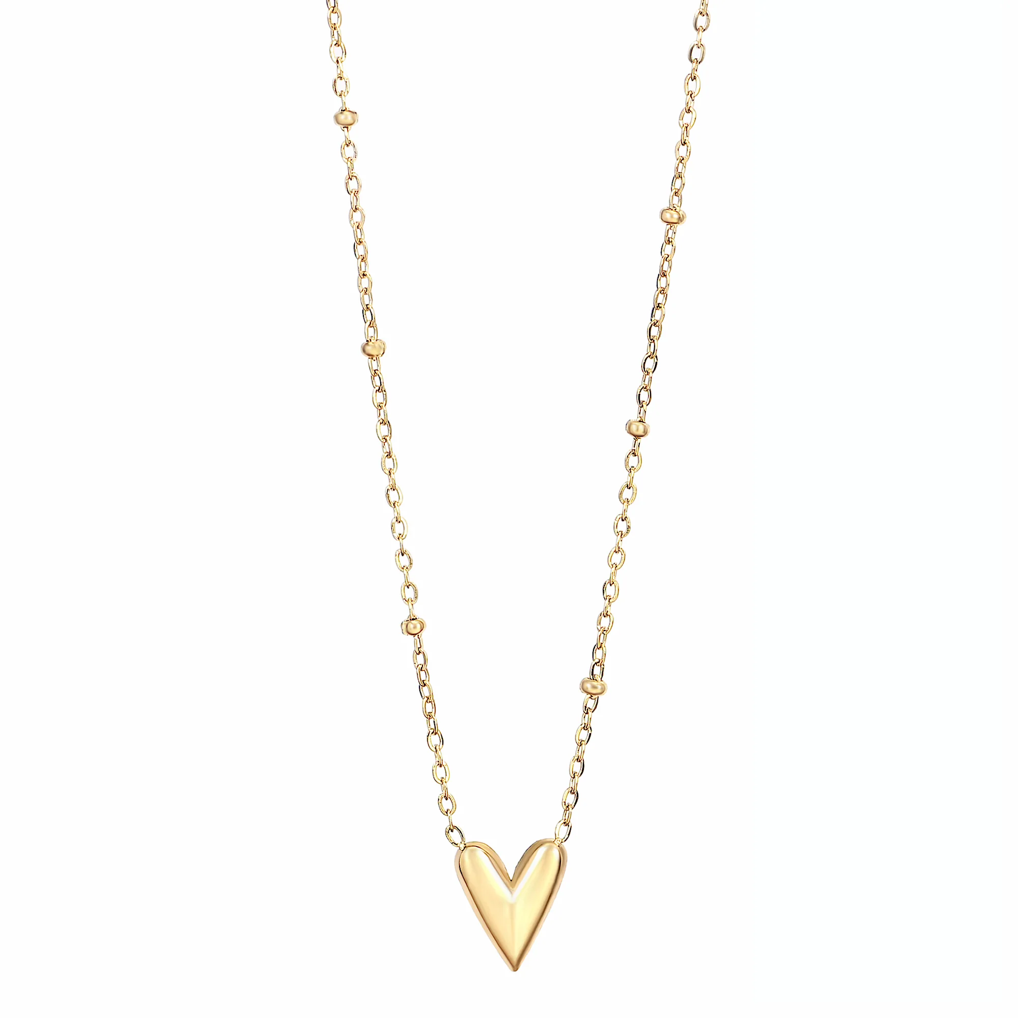 Elegant Gold Heart Necklace - Image 3