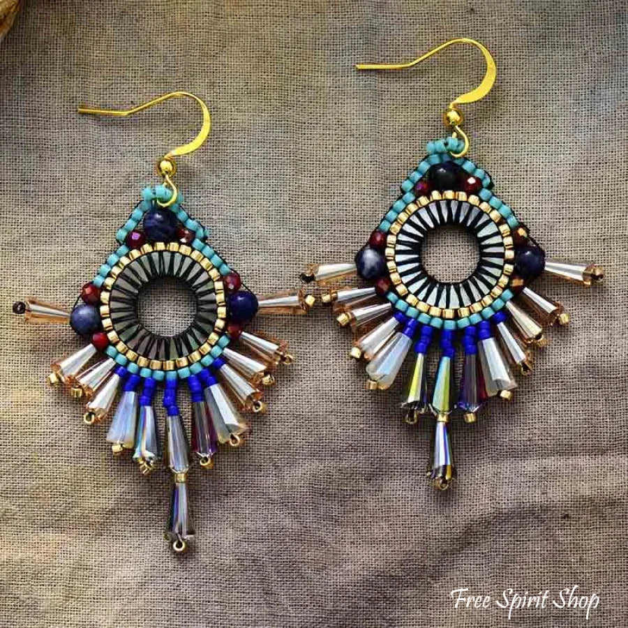 Ethnic Inspired Crystal Earrings