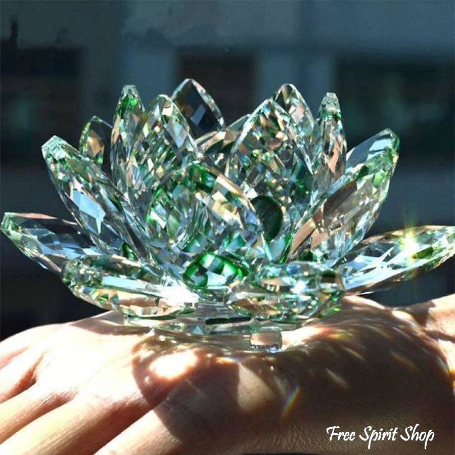 Feng Shui Crystal Lotus Flower - Image 4