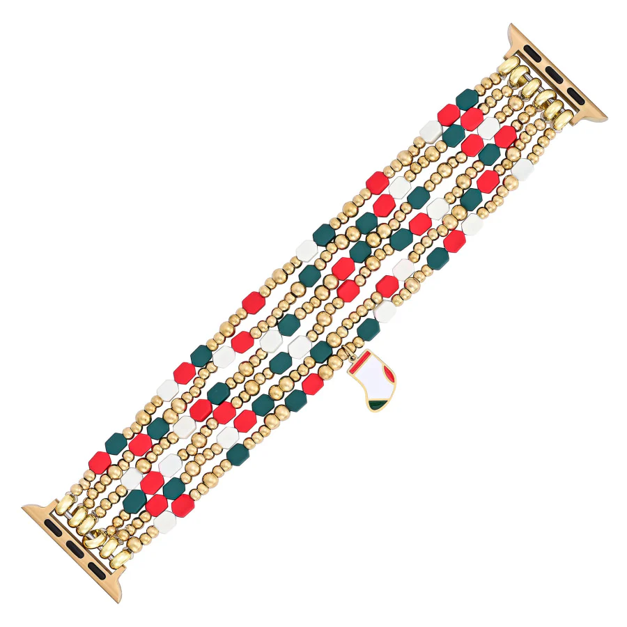 Festive Cheer Christmas Apple Watch Band in Red & Green - Image 4