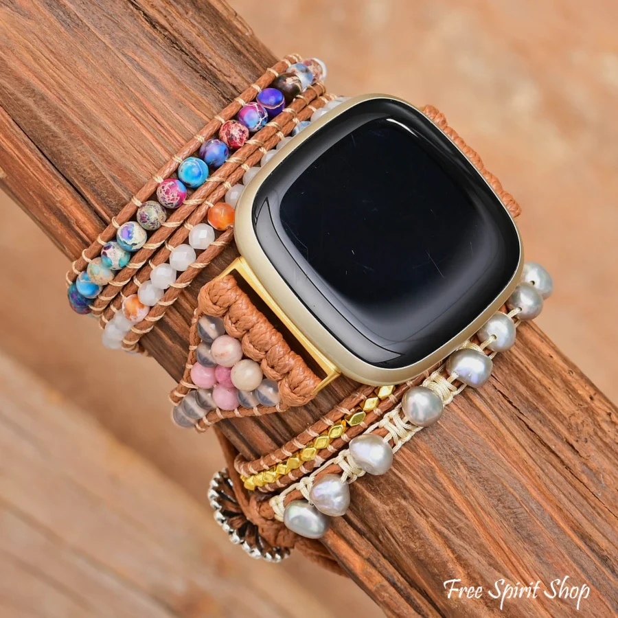 Freshwater Pearl & Mixed Bead Fitbit Watch Band - Image 2