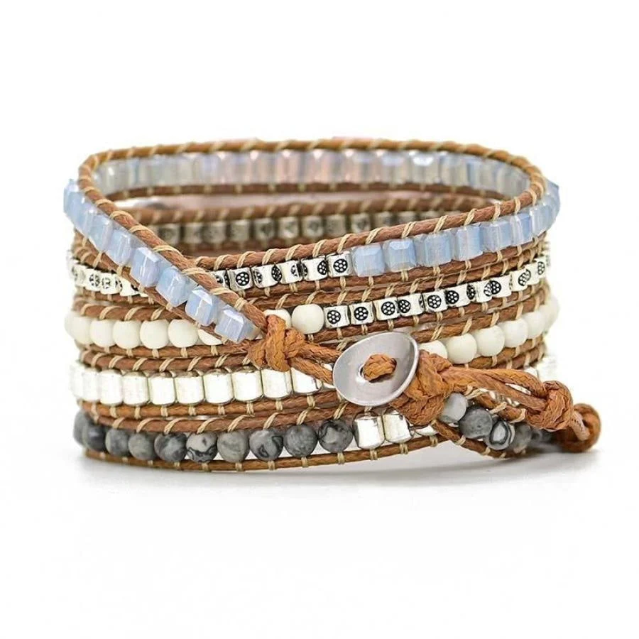 Google Pixel Watch Band With Natural Celestine Beads - Image 6