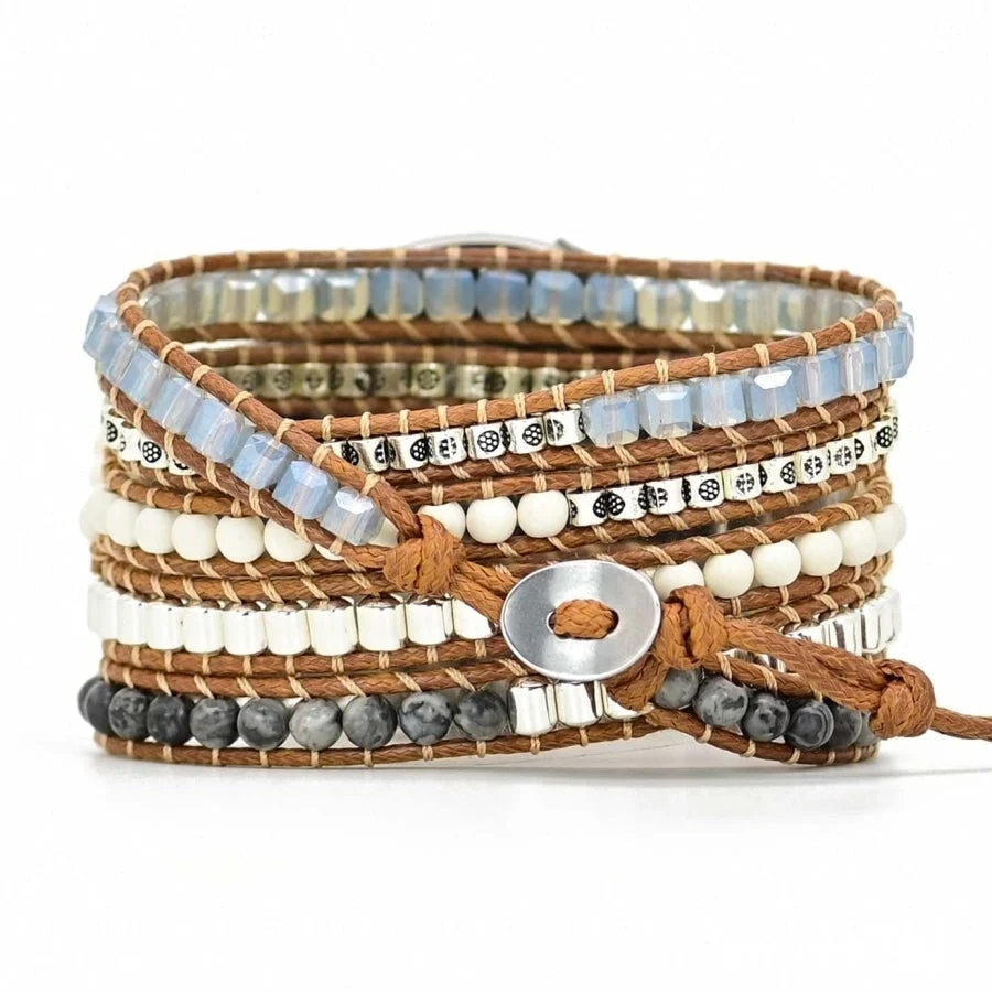 Google Pixel Watch Band With Natural Celestine Beads - Image 8