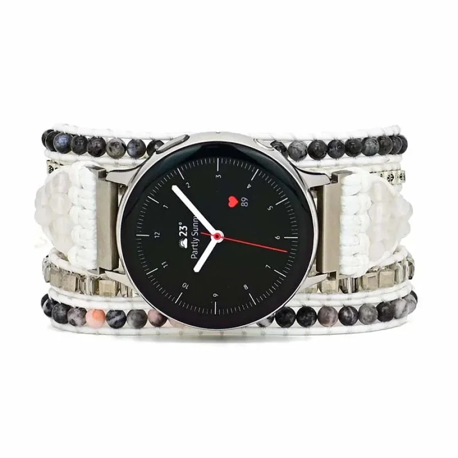 Google Pixel Watch Band With Rhodonite & Labradorite Beads - Image 5