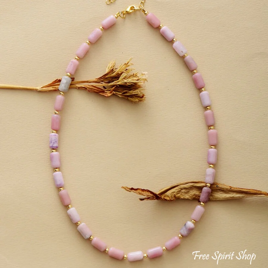 Green Jade King Jasper & Pink Jade Gemstone Choker Necklaces - Image 4