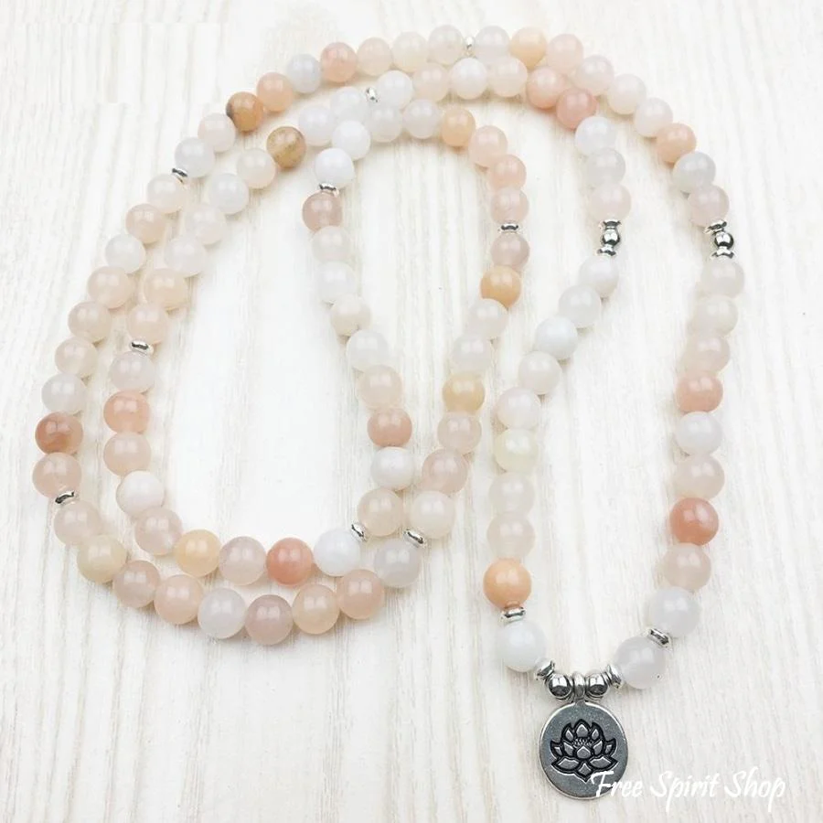 108 Natural Pink Aventurine Stone Mala Prayer Beads - Image 3