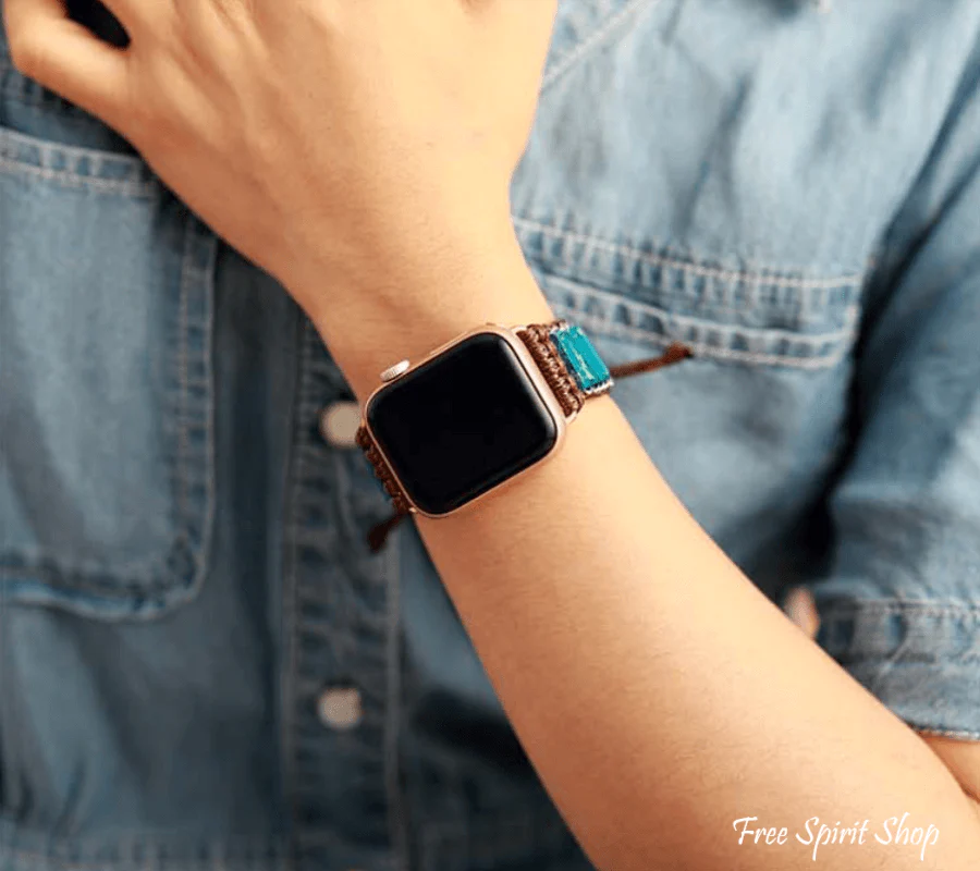 Handmade Blue Jasper Apple Watch Band - Image 2