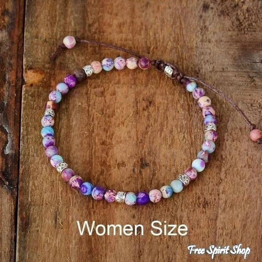 Handmade Blue Jasper Stone Adjustable Bracelet - Image 9