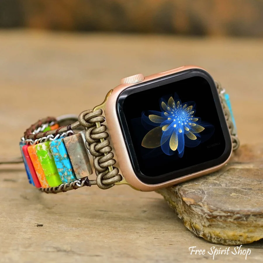 Handmade Chakra Jasper Apple Watch Band