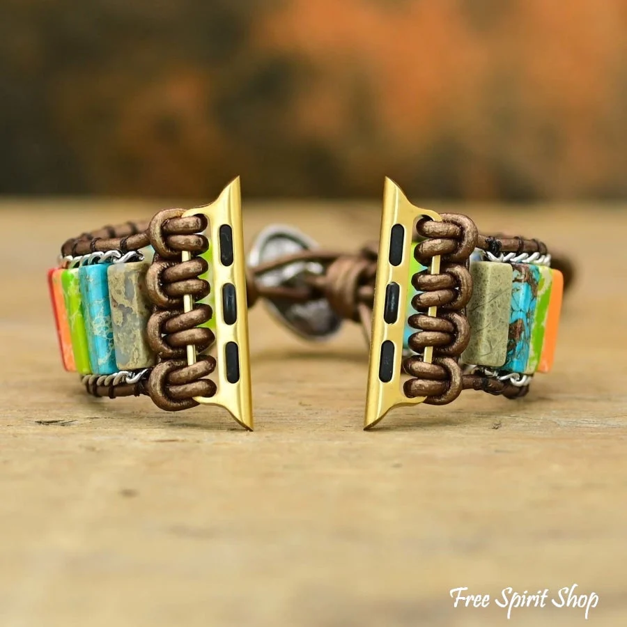 Handmade Chakra Jasper Apple Watch Band - Image 5
