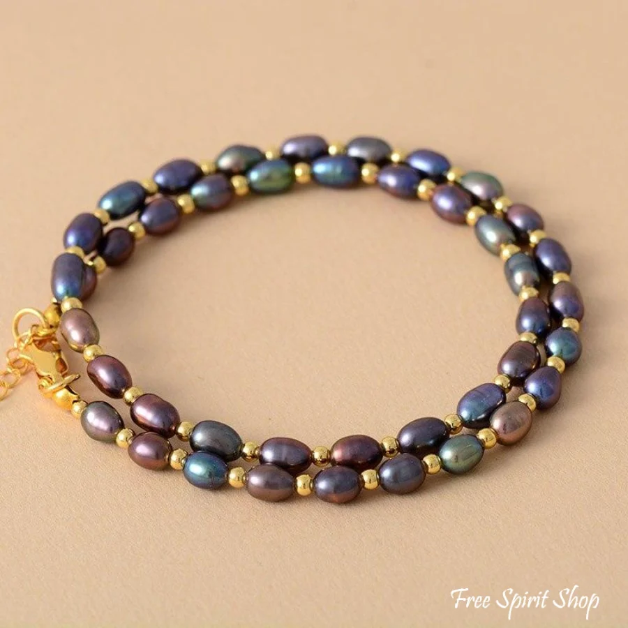 Handmade Gray or Ivory Freshwater Pearl Choker Necklace - Image 5