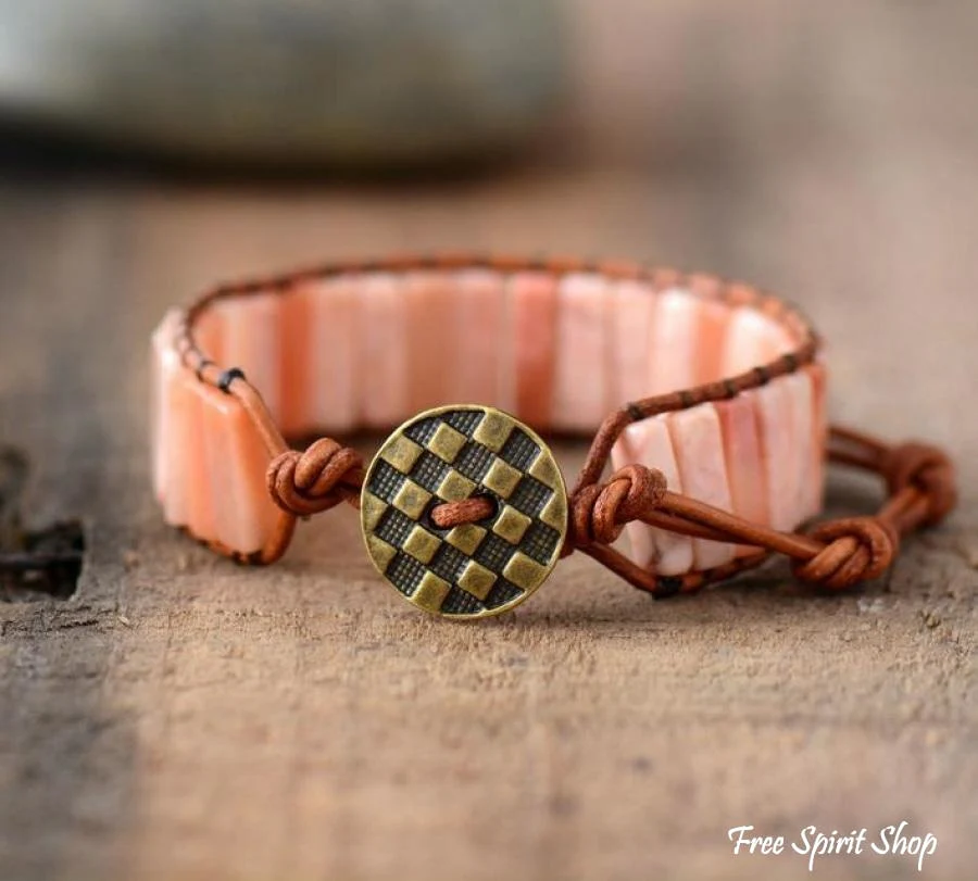 Handmade Natural Jasper & Agate Stone Bracelet - 3 Colours - Image 5