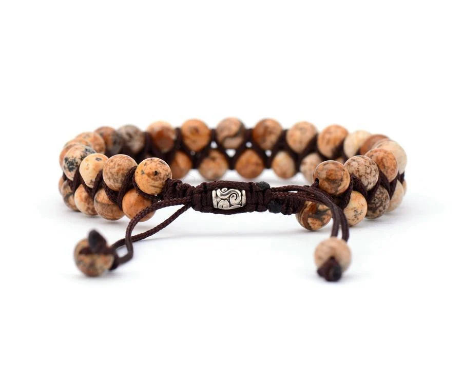 Handmade Natural Jasper Braided Bracelet - Image 4
