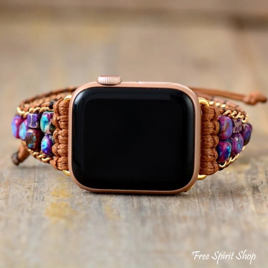 Handmade Purple Jasper Apple Watch Band