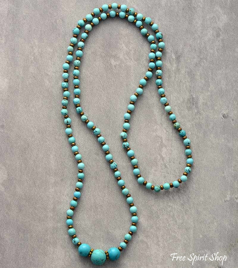 Handmade Turquoise Bead Bracelet / Necklace - Image 4