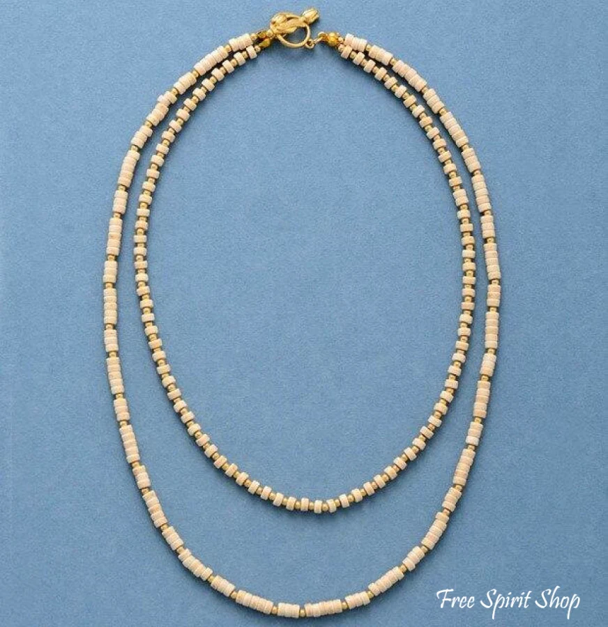 Handmade Turquoise Howlite Two Layer Necklace - Image 4