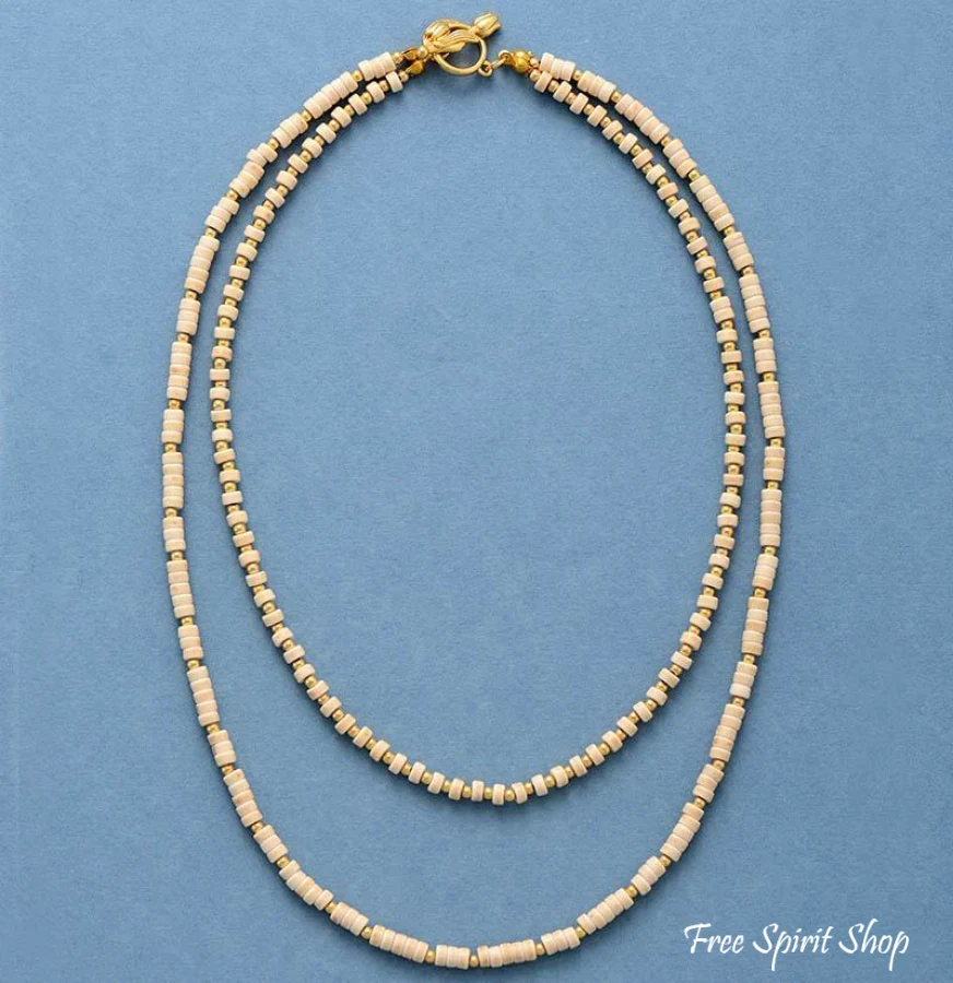 Handmade Turquoise Howlite Two Layer Necklace - Image 7