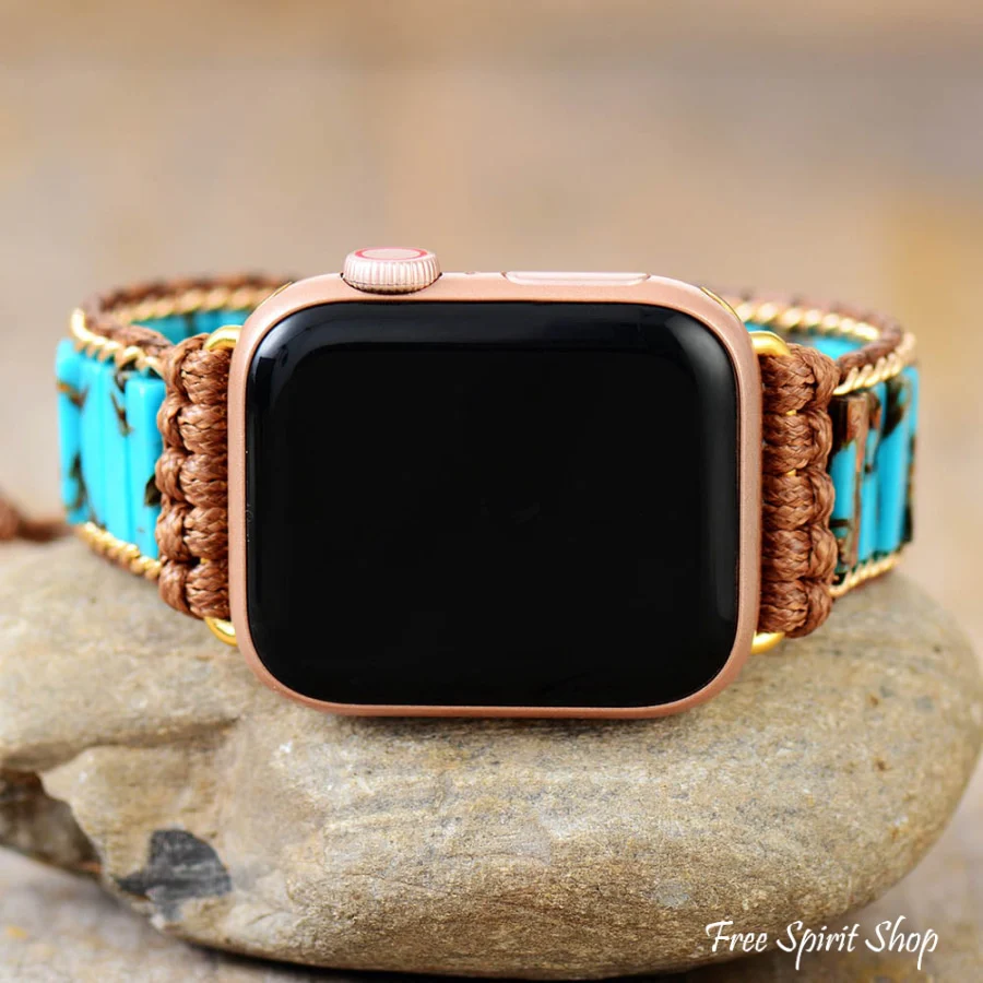 Handmade Turquoise Jasper Apple Watch Band