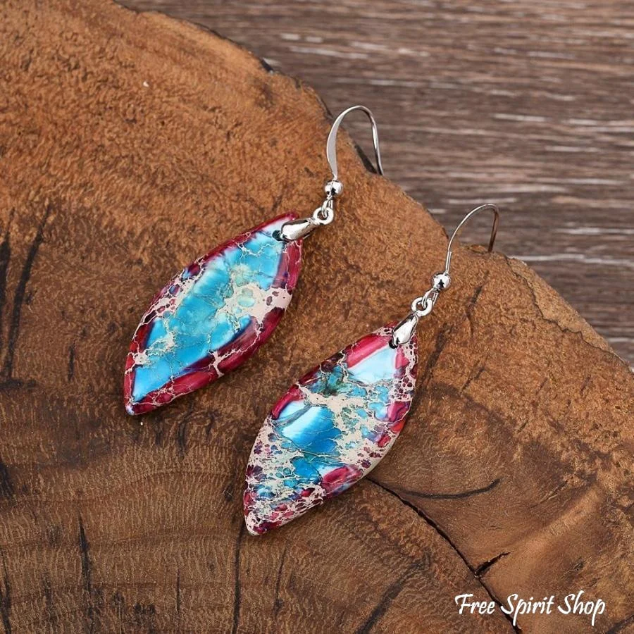 Imperial Jasper Teardrop Earrings - Image 4