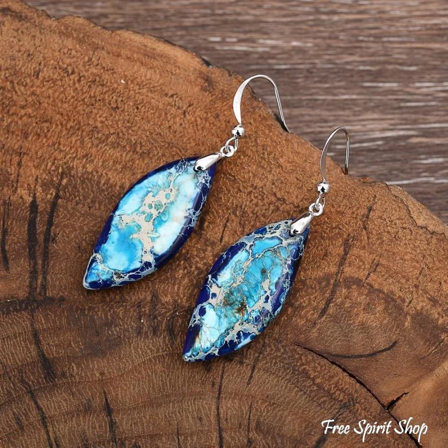 Imperial Jasper Teardrop Earrings - Image 5