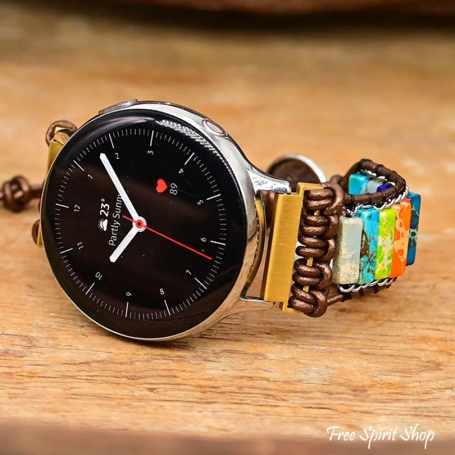 Handmade Chakra Jasper Samsung / Garmin Watch Band - Image 2