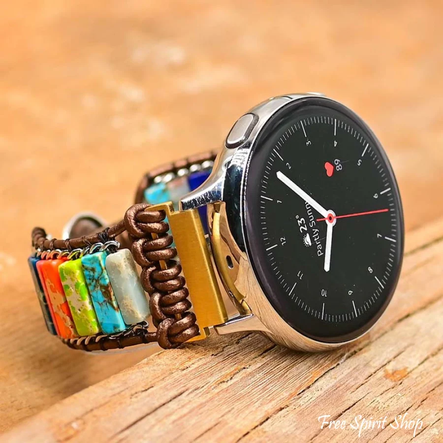 Handmade Chakra Jasper Samsung / Garmin Watch Band - Image 3