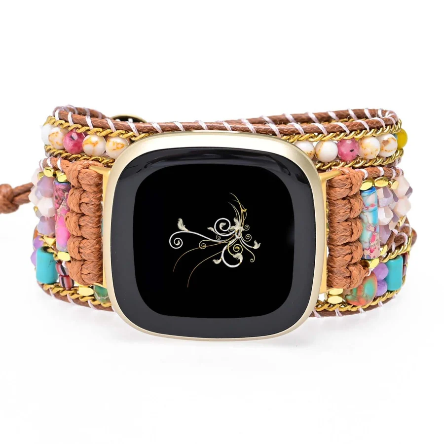 Multi-color Candy Bead Fitbit Watch Band - Image 3