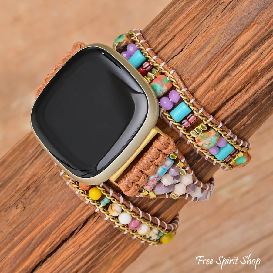 Multi-color Candy Bead Fitbit Watch Band - Image 4