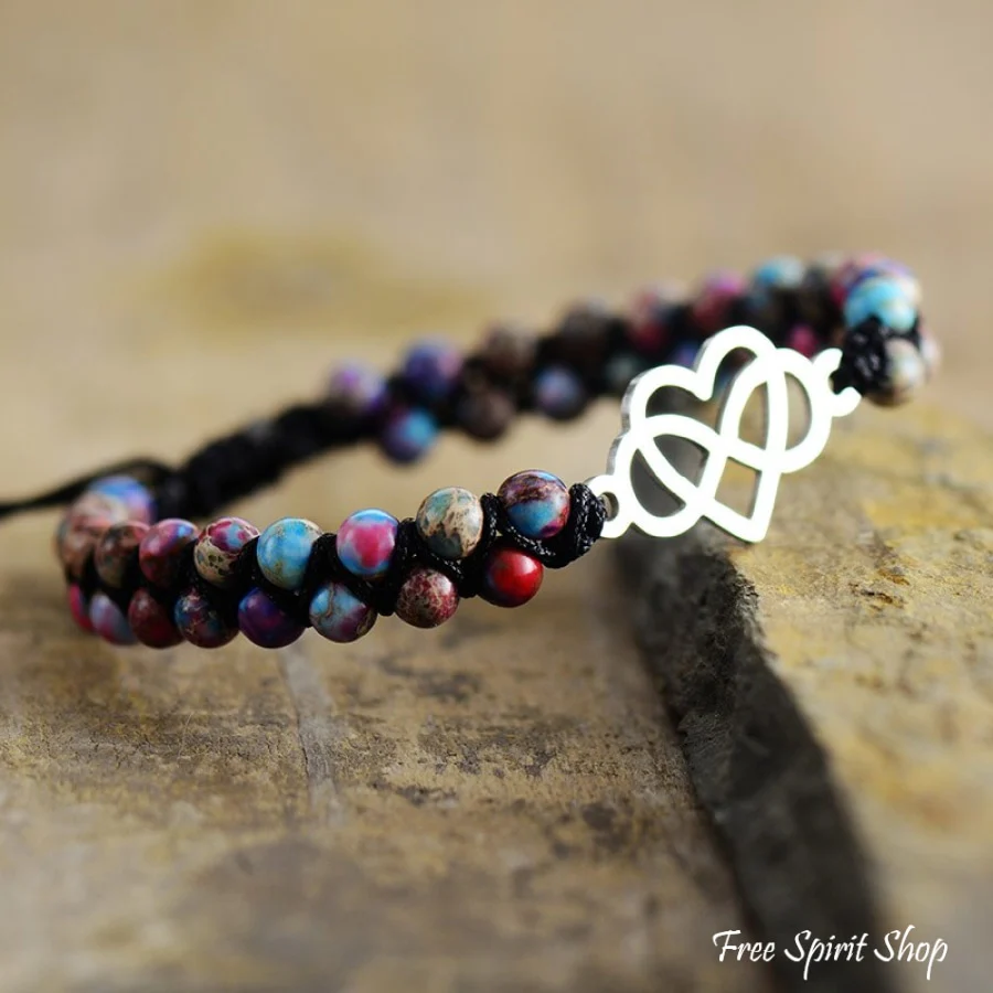 Multi-color Bead Infinite Love Bracelet - Image 2