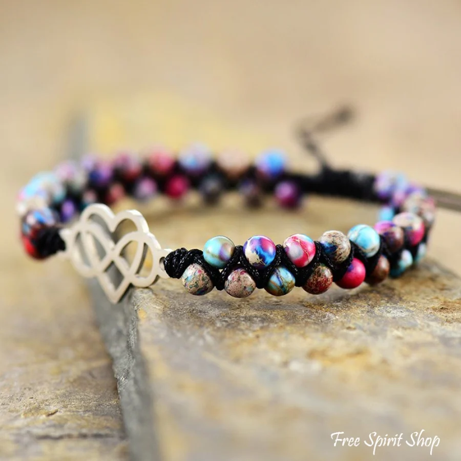 Multi-color Bead Infinite Love Bracelet - Image 4